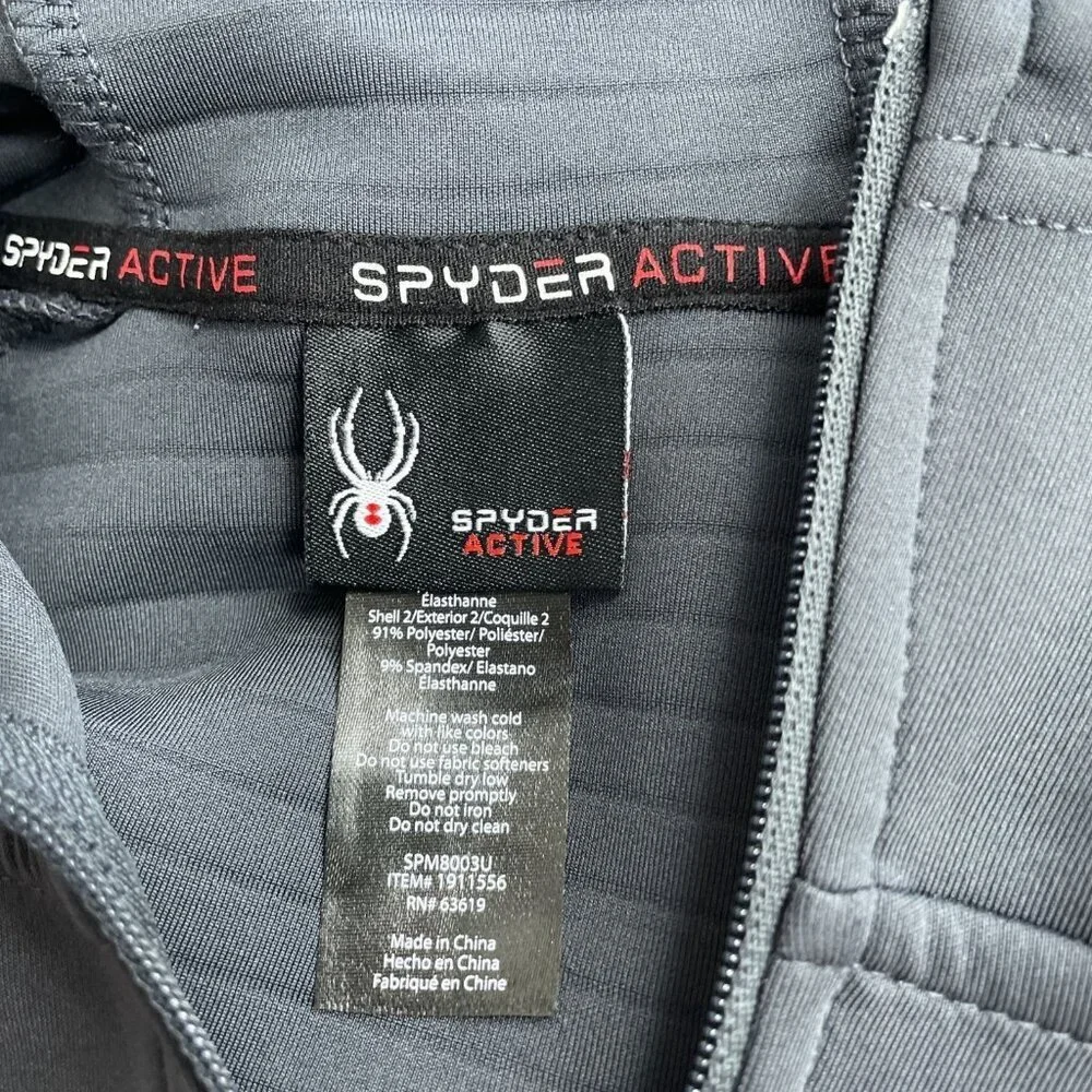 Spyder Active Men's M Zip-Up Hoodie Scuba Jacket  Black M0642 - Picture 7 of 12